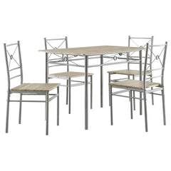 Anna Silver 5 Pc Dining Set