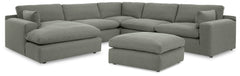 Elyza 5-Piece Sectional with Ottoman - PKG012975