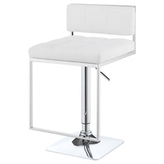Alameda White Adjustable Bar Stool