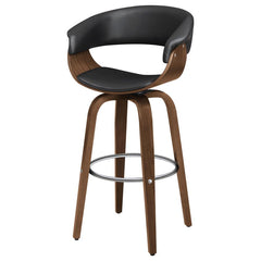 Zion Black Swivel Bar Stool