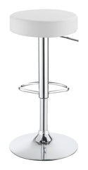 Ramses White Adjustable Bar Stool