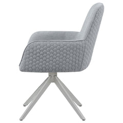 Abby Grey Swivel Arm Chair