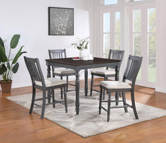 Wiley Brown 5 Pc Counter Height Dining Set