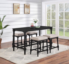 Martina Black 5 Pc Counter Height Dining Set