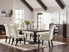 Phelps Beige 8 Pc Dining Set