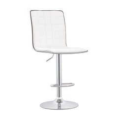 Ashbury White Adjustable Bar Stool