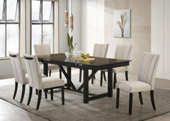 Malia Beige 7 Pc Dining Set