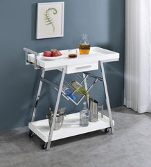 Kinney White Bar Cart