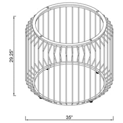 Veena Silver Dining Table Base