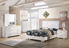 Felicity White Full Bed 4 Pc Set