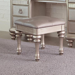 Bling Game Silver Vanity Stool