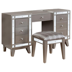 Leighton Silver Vanity Table & Stool
