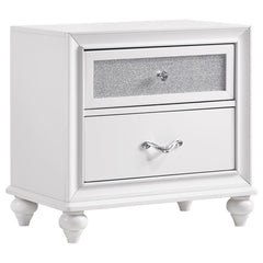 Barzini White Nightstand