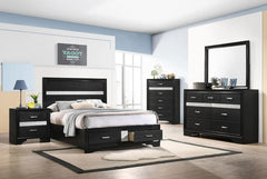 Miranda Black Full Bed 4 Pc Set