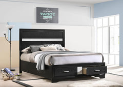 Miranda Black Full Storage Bed