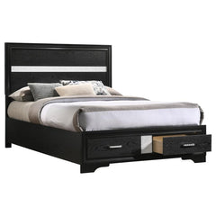 Miranda Black Full Storage Bed