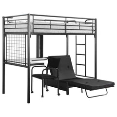 Jenner Black Twin Workstation Loft Bed