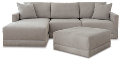 Katany 3-Piece Sectional with Ottoman - PKG014513