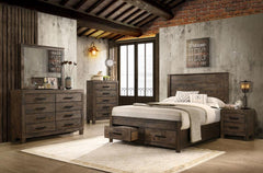 Woodmont Brown Eastern King Bed 5 Pc Set