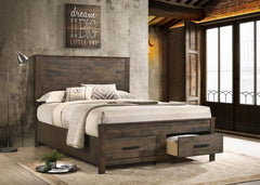Woodmont Brown Eastern King Storage Bed