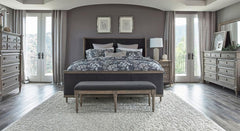 Alderwood Grey Eastern King Bed
