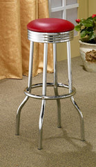 Theodore Red Swivel Bar Stool
