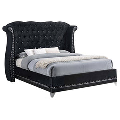 Barzini Black Queen Bed