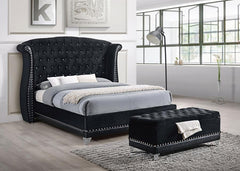 Barzini Black Queen Bed