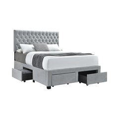 Soledad Grey Queen Storage Bed