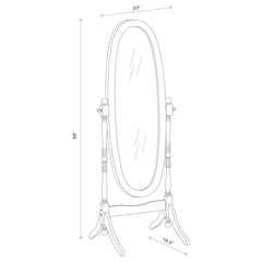 Foyet Brown Cheval Mirror