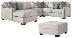 Dellara 4-Piece Sectional with Ottoman - PKG001115