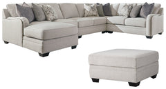 Dellara 5-Piece Sectional with Ottoman - PKG001117
