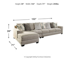 Ardsley 3-Piece Sectional with Ottoman - PKG001215
