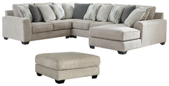 Ardsley 4-Piece Sectional with Ottoman - PKG001221
