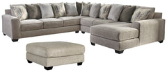 Ardsley 4-Piece Sectional with Ottoman - PKG001212