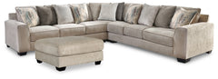 Ardsley 3-Piece Sectional with Ottoman - PKG001229