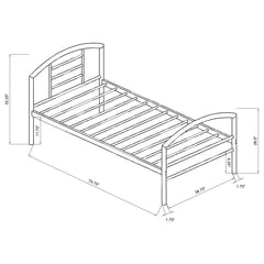 Baines Black Twin Bed