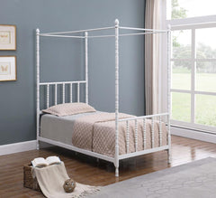 Betony White Twin Canopy Bed