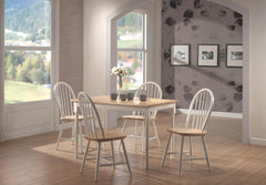 Taffee White 5 Pc Dining Set
