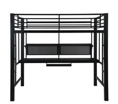 Avalon Black Full Workstation Loft Bed