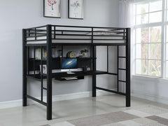 Avalon Black Full Workstation Loft Bed