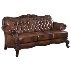 Victoria Brown 3 Pc Sofa Set