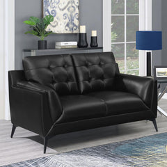 Moira Black Loveseat