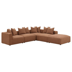 Jennifer Brown 6 Pc Sectional