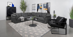 Sasha Black 5 Pc Sectional