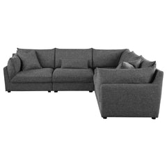 Sasha Black 5 Pc Sectional