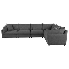 Sasha Black 6 Pc Sectional