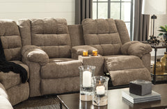 Workhorse Reclining Loveseat with Console - The Bargain Furniture
