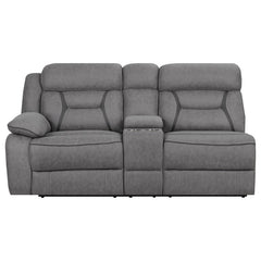 Higgins Grey Laf Power Loveseat