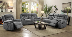 Higgins Grey 3 Pc Motion Sofa Set